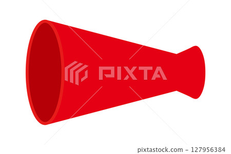 Megaphone red simple illustration 127956384