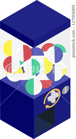 Isometric image of a capsule toy machine 127956805