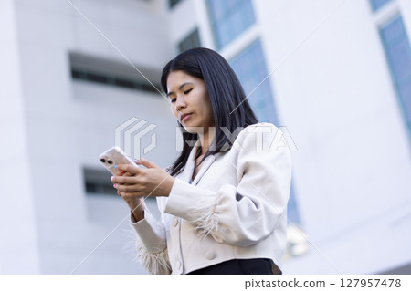 Future remote work combines technology smart phone connection online white digital business woman enable e-learning productivity while travel blend comfort modern devices serenity computer equipment Future remote work combines technology smart phone connection online white digital business woman enable e-learning productivity while travel blend comfort modern devices serenity computer equipment 127957478