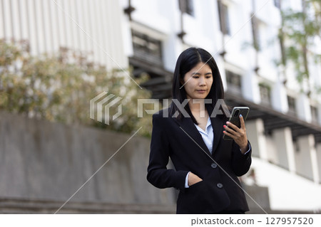 Future remote work combines technology smart phone digital business woman enable e-learning productivity while travel blend comfort modern devices serenity computer equipment connection online world Future remote work combines technology smart phone digital business woman enable e-learning productivity while travel blend comfort modern devices serenity computer equipment connection online world 127957520