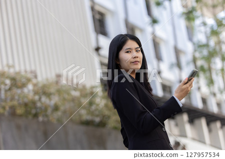 Future remote work combines technology smart phone digital business woman enable e-learning productivity while travel blend comfort modern devices serenity computer equipment connection online world Future remote work combines technology smart phone digital business woman enable e-learning productivity while travel blend comfort modern devices serenity computer equipment connection online world 127957534