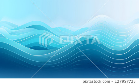 Abstract background art with beautiful wave patterns in shades of blue 127957723