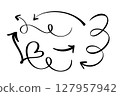 Set Curved Wavy Arrow. Design Simple Vector Illustration for Bundle Projects 127957942