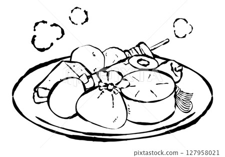 奧登向量插圖,手繪,毛筆,冬天,火鍋 奧登向量插圖,手繪,毛筆,冬天,火鍋 127958021