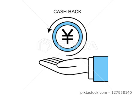 商人手遞現金回饋的插圖 127958140