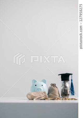 Business concept growth involves strategic financial management money loan investment bank real estate economic development encourage save buy home car education income stack investment economy return 127958275