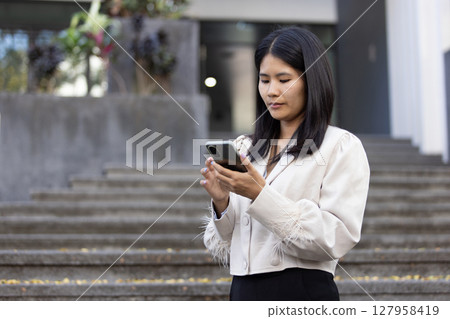 Future remote work combines technology smart phone connection online white digital business woman enable e-learning productivity while travel blend comfort modern devices serenity computer equipment Future remote work combines technology smart phone connection online white digital business woman enable e-learning productivity while travel blend comfort modern devices serenity computer equipment 127958419