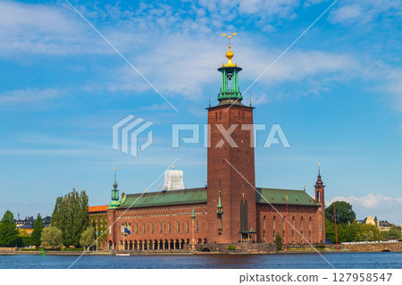 View of City Hall in Stockholm, Sweden 127958547