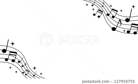 音符音樂框架黑色 音符音樂框架黑色 127958750
