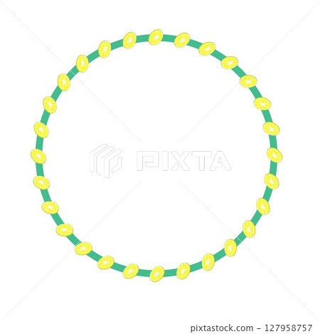 Lemon circular decorative frame illustration 127958757