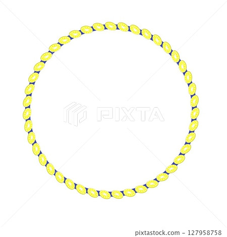 Lemon circular decorative frame illustration 127958758