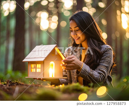 森林裡的小房子 森林裡的小房子 127958873