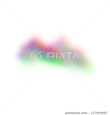 透明背景上的柔和多色光棱鏡效果 127959097