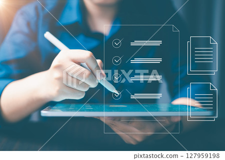 ERP, Electronic document management system concept, search and business manage files online document database, efficient archive and company information datum. Technology digital asset management. ERP, Electronic document management system concept, search and business manage files online document database, efficient archive and company information datum. Technology digital asset management. 127959198