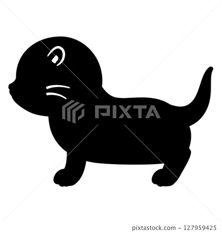 水獺的側面輪廓 水獺的側面輪廓 127959425