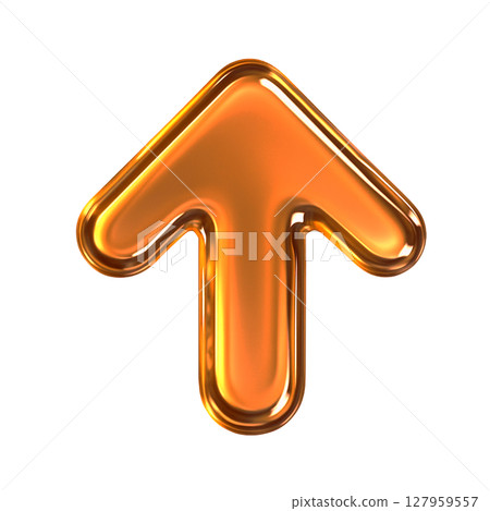 閃亮的橙色向上箭頭圖標,三維設計的向上箭頭,玻璃狀的橙色向上箭頭圖標 閃亮的橙色向上箭頭圖標,三維設計的向上箭頭,玻璃狀的橙色向上箭頭圖標 127959557