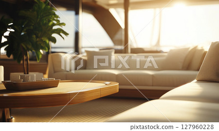 Sunlit living room 127960228