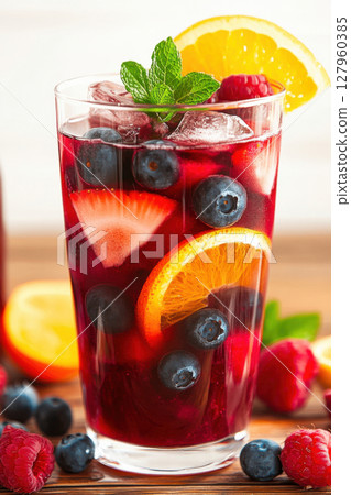 glass of red sangria 127960385