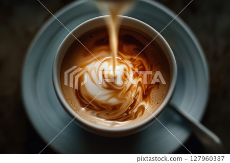 cup of coffee with cream 127960387