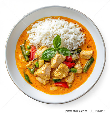 bowl of chicken curry 127960460