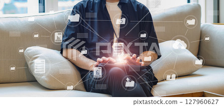 business, network image, IT, cloud, document management, digital workflow business, network image, IT, cloud, document management, digital workflow 127960627