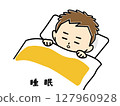 A boy sleeping soundly 127960928