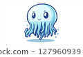 Blue octopus illustration 127960939