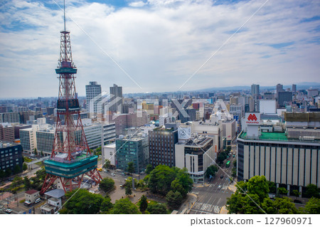 Sapporo TV Tower Urban Landscape Olympic Marathon 127960971