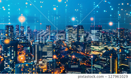 Smart Building Infrastructure A cityscape filled 127961029