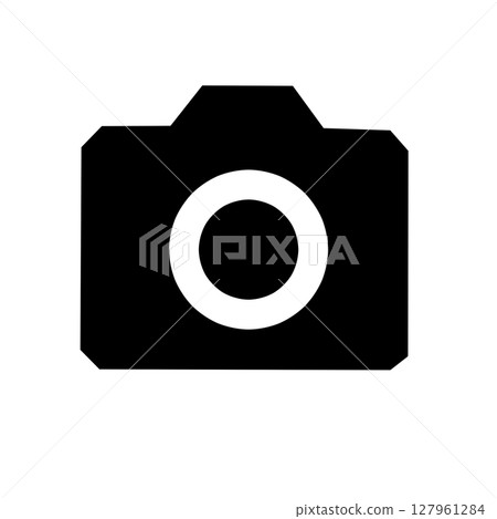 Camera icon monochrome illustration Camera icon monochrome illustration 127961284