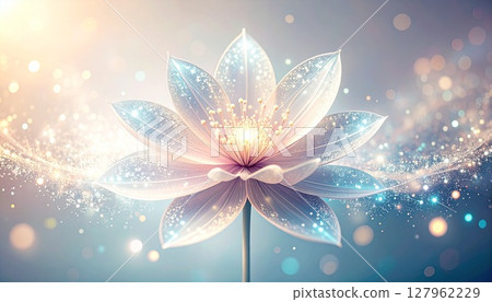 Digital Flowers Blooming: Beauty Created by Light Particles Digital Flowers Blooming: Beauty Created by Light Particles 127962229