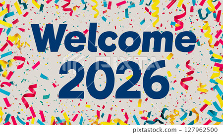 Welcome 2026 background with colorful colors 127962500