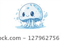 Cute illustrations of sea creatures 127962756