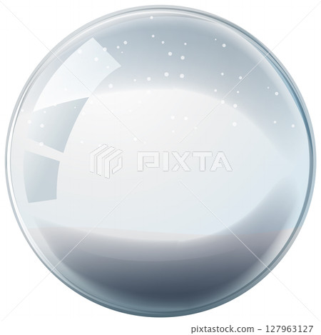 Glossy Transparent Sphere with Subtle Reflections 127963127