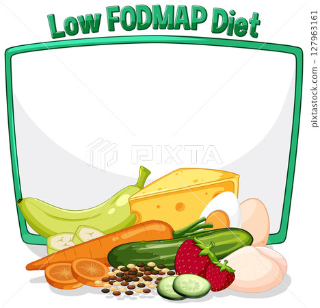 Low FODMAP Diet Food Illustration Low FODMAP Diet Food Illustration 127963161