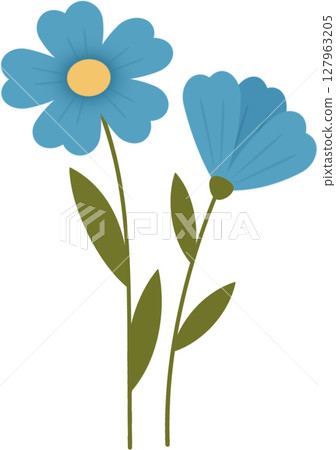 Plant flowers and leaves 127963205