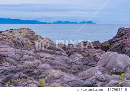 (鹿兒島縣)從長崎鼻眺望佐多岬的夜景 (鹿兒島縣)從長崎鼻眺望佐多岬的夜景 127963546