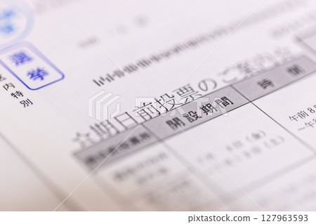 選舉通知明信片 - 提前投票訊息 127963593
