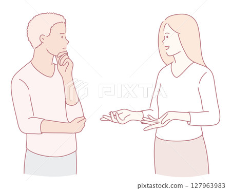 An Engaging and Meaningful Conversation Between Two People That Stimulates Connection and Insight An Engaging and Meaningful Conversation Between Two People That Stimulates Connection and Insight 127963983