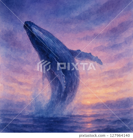 鯨魚跳躍插圖 | 鯨魚跳躍插圖 鯨魚跳躍插圖 | 鯨魚跳躍插圖 127964140