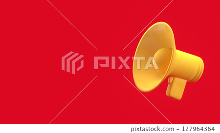 The Megaphone for Pod cast or social media 3d render. The Megaphone for Pod cast or social media 3d render. 127964364