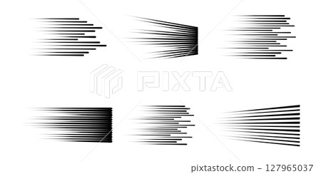 Speed line set fast motion manga comic effect. Simple anime texture background, icon. Horizontal sketch, superhero power. Speed line set fast motion manga comic effect. Simple anime texture background, icon. Horizontal sketch, superhero power. 127965037
