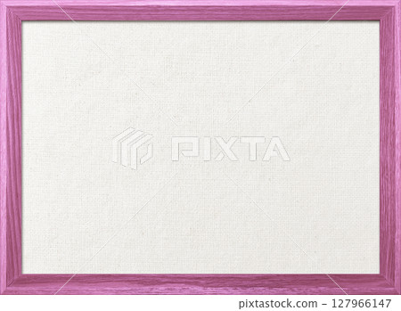 白色棉麻帆佈板背景圖像，搭配淡粉紅色木框 127966147