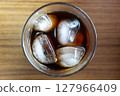 Iced coffee at a retro coffee shop 127966409