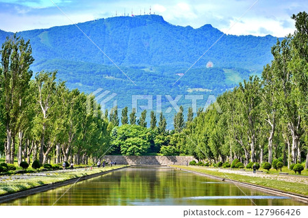 Spectacular view of Mount Teine from Maeda Forest Park 127966426