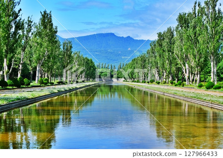 Spectacular view of Mount Teine from Maeda Forest Park 127966433