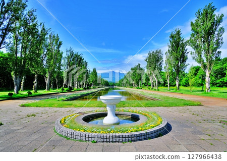 Spectacular view of Mount Teine from Maeda Forest Park 127966438