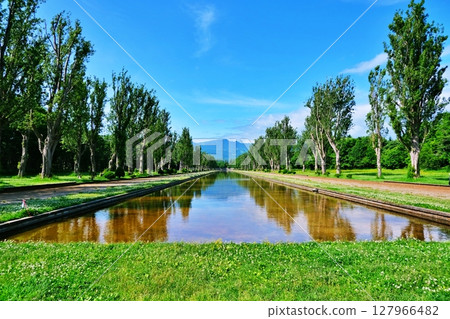 Spectacular view of Mount Teine from Maeda Forest Park 127966482