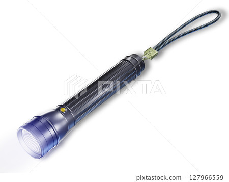 Handy light, flashlight, flashlight, disaster prevention goods, handy light, white background 127966559