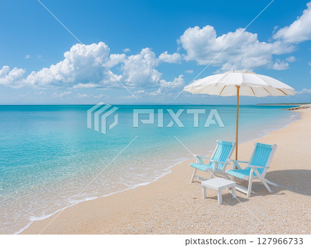 藍色海洋和白色沙灘的照片可以提升你的旅行心情 藍色海洋和白色沙灘的照片可以提升你的旅行心情 127966733